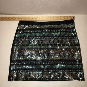 Liquid New York sequince mini skirt